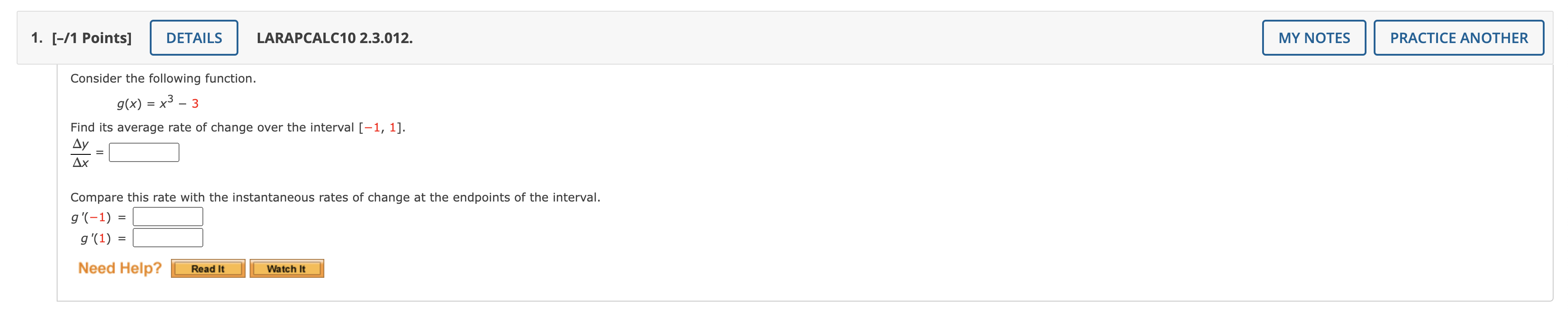Solved Consider the following function. g(x)=x3−3 Find its | Chegg.com