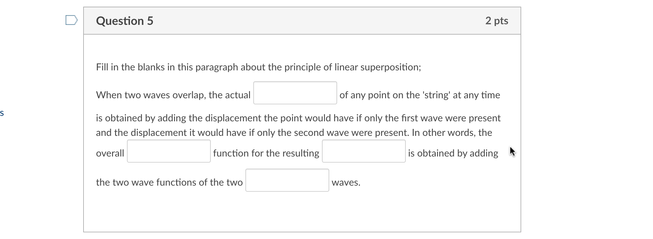 Solved Question 5 2 Pts Fill In The Blanks In This Paragraph 