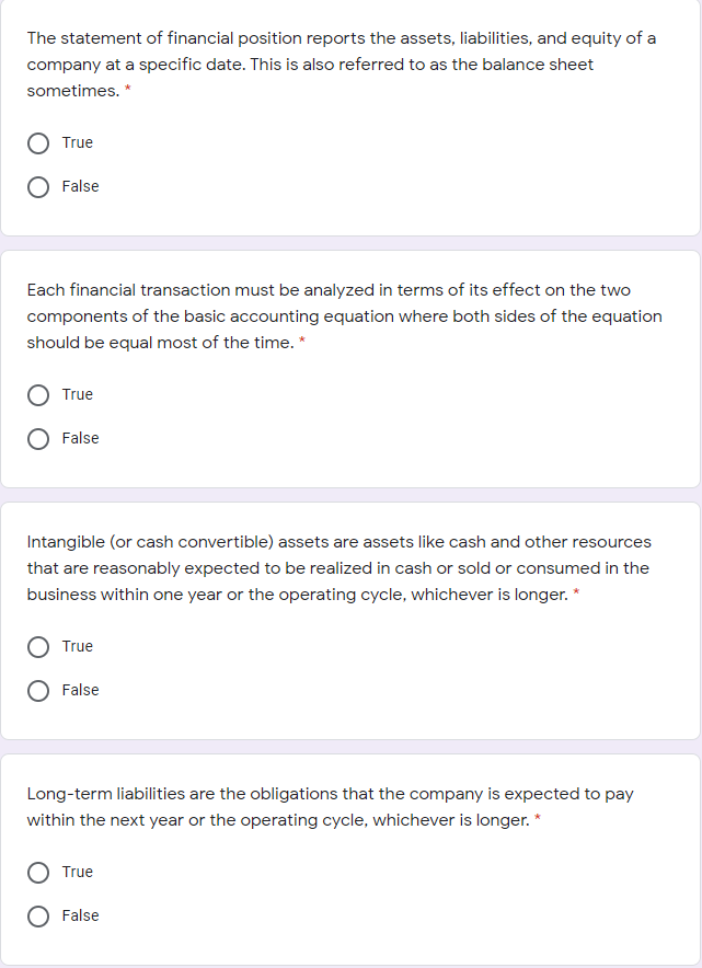 the statement of financial position reports the assets liabilities and