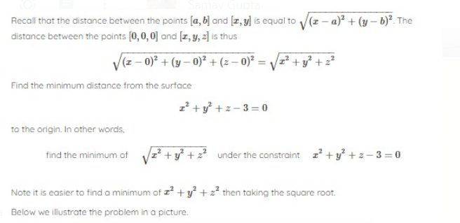 Solved Recall that the distance between the points [a,b] and | Chegg.com
