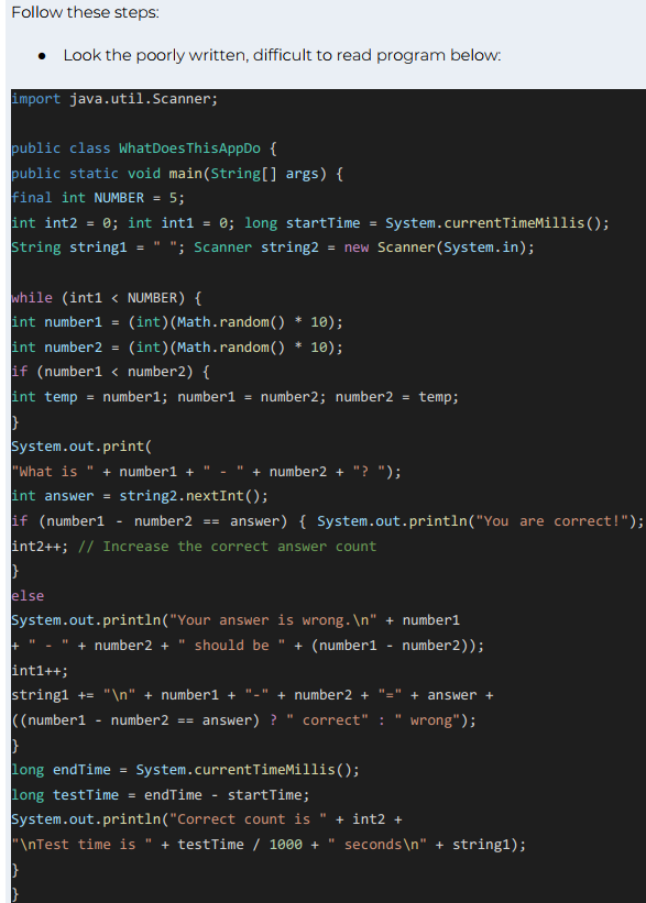 Solved Follow these steps: • Look the poorly written, | Chegg.com