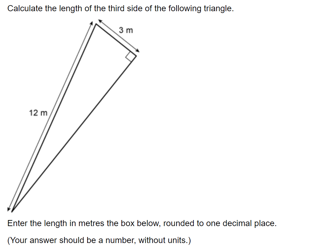 how to calculate length of third side of triangle