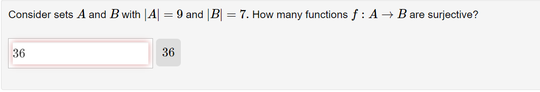 Solved Consider Sets A And B With ∣A∣=9 And ∣B∣=7. How Many | Chegg.com