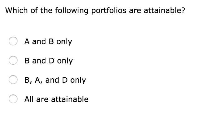 Solved The Standard Deviation And Expected Returns For 4 | Chegg.com