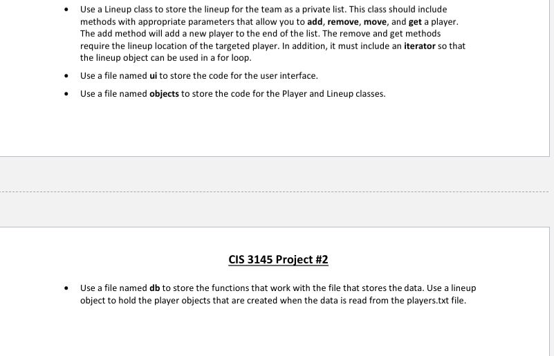 Solved Convert the Baseball Team Manager program from | Chegg.com