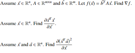 Assume X Er A E Rmxn And B Erm Let F X 67 Ax Chegg Com