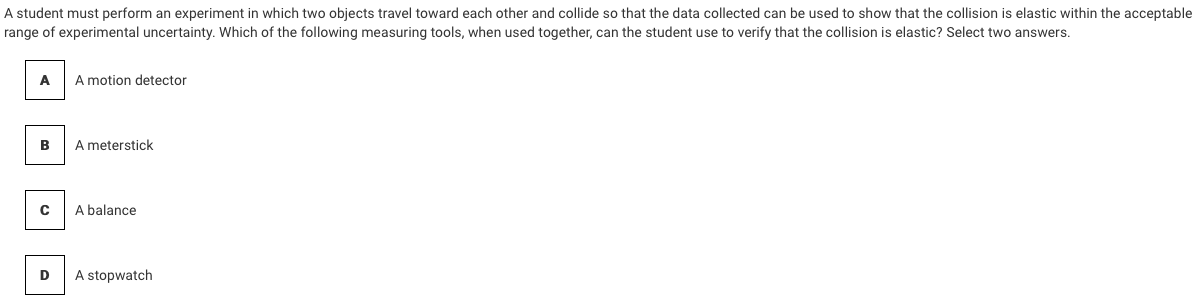 Solved A student must perform an experiment in which two | Chegg.com