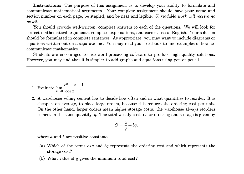 Solved Instructions: The purpose of this assignment is to | Chegg.com