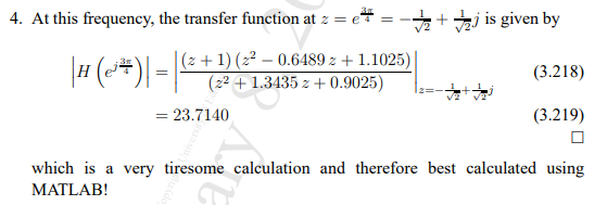 Solved 4. At this frequency, the transfer function at 2 = | Chegg.com