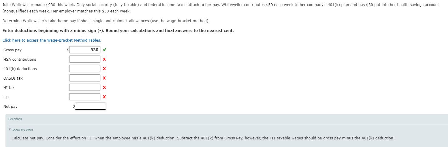 Solved Julie Whiteweiler Made 930 This Week Only Social