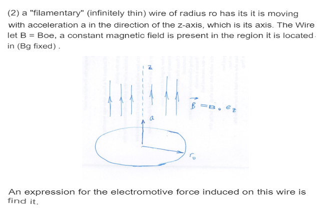 Solved (2) A "filamentary" (infinitely Thin) Wire Of Radius | Chegg.com