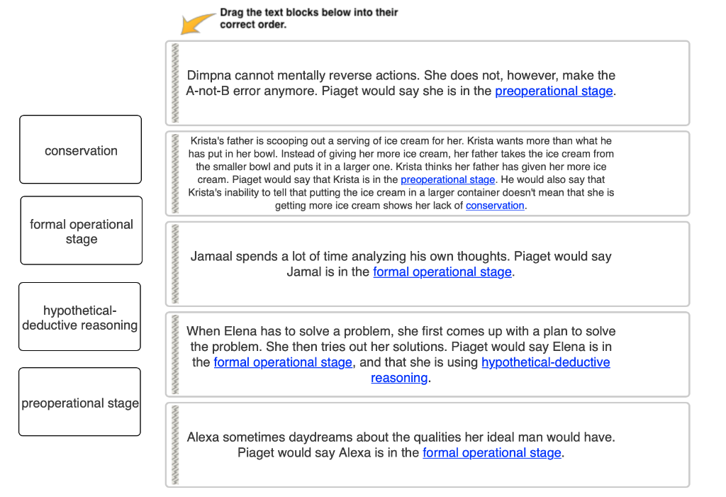 Solved Drag the text blocks below into their correct order