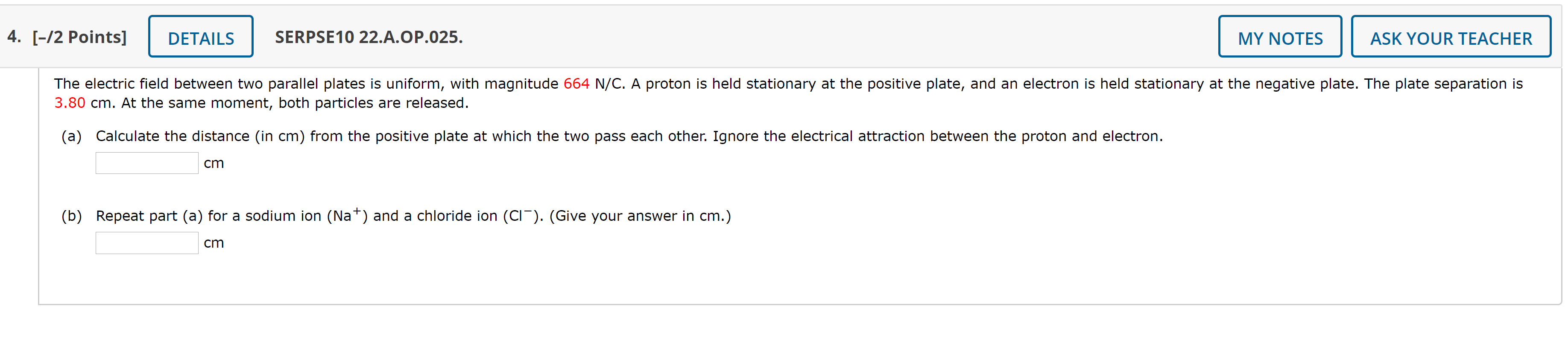 Solved 4. [-12 Points] DETAILS SERPSE 10 22.A.OP.025. MY | Chegg.com