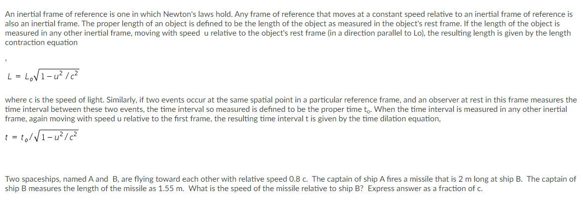 solved-an-inertial-frame-of-reference-is-one-in-which-chegg