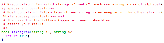 Solved Program to find if two strings are anagrams In the | Chegg.com