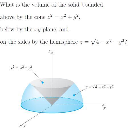 Solved What Is The Volume Of The Solid Bounded Above By The Chegg Com