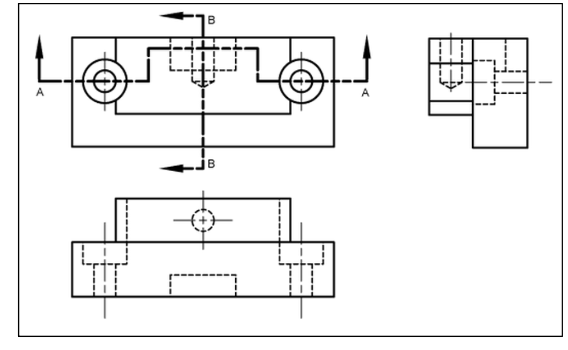 Solved Sketch the sectional view as indicated. The material | Chegg.com