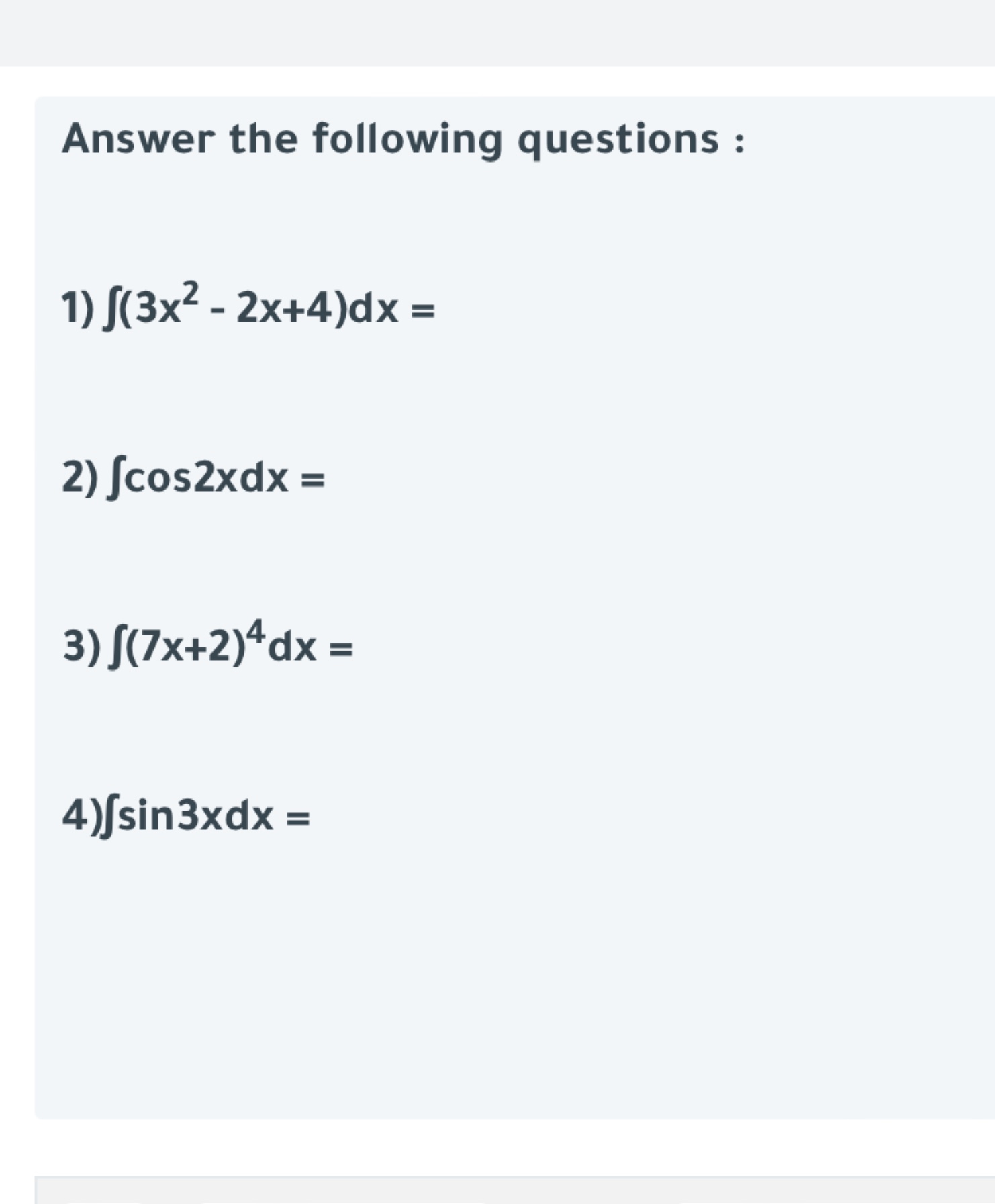 Solved Answer the following questions | Chegg.com