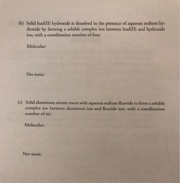 Solved Based on the following descriptions of reactions that