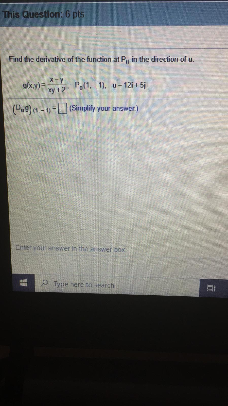 Solved This Question 6 Pts Find The Derivative Of The Chegg Com