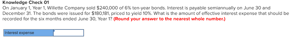 Solved Knowledge Check 01 On January 1, Year 1, Willette | Chegg.com