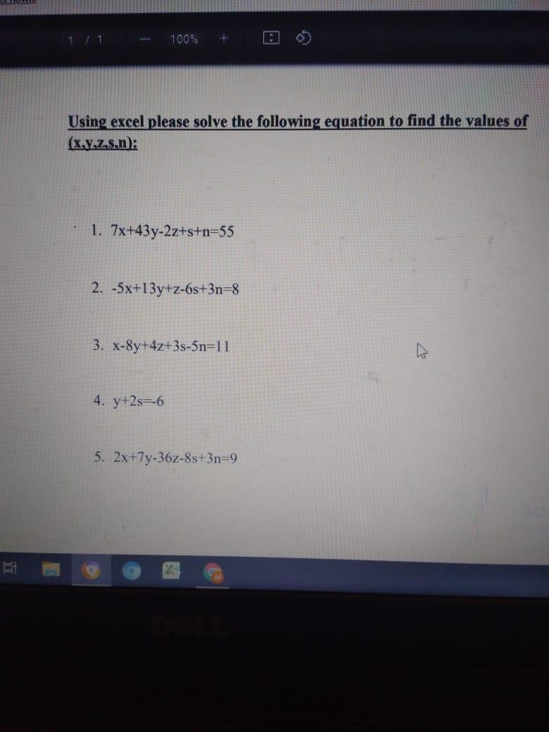 Solved 100% Using excel please solve the following equation | Chegg.com