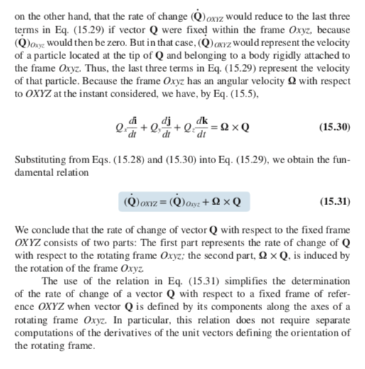 Solved 15.54 Rate of Change of a Vector with Respect to a | Chegg.com