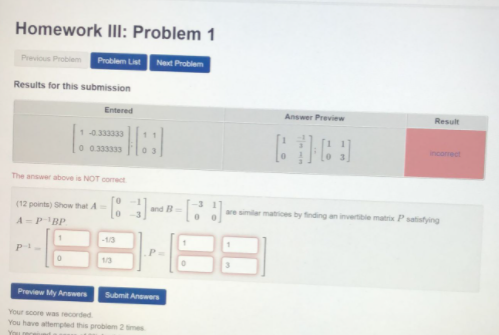 Solved Homework III: Problem 1 Previous Problem Problem List | Chegg.com