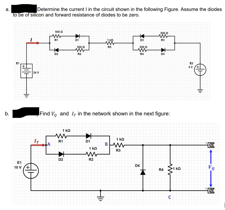 Solved a. Determine the current I in the circuit shown in | Chegg.com