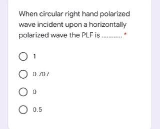 Solved When circular right hand polarized wave incident upon | Chegg.com