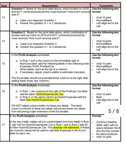 Excel Project 2-MS Excel (Spring 2020) Use the | Chegg.com