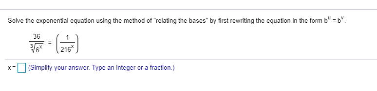 Solved Solve the exponential equation using the method of | Chegg.com