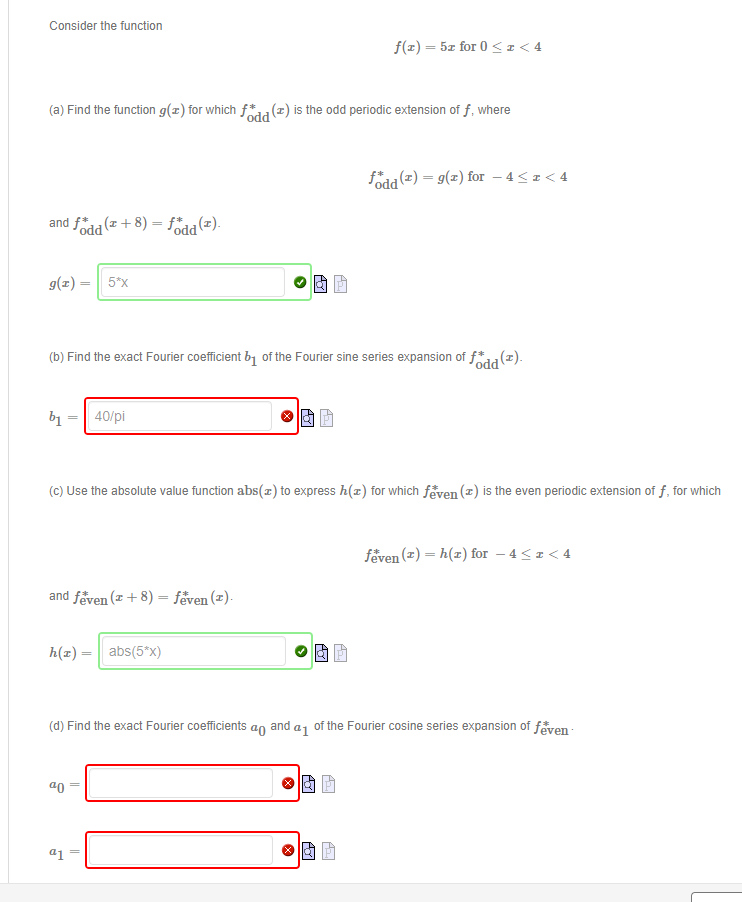 Solved Consider the function f(3) = 5x for 0