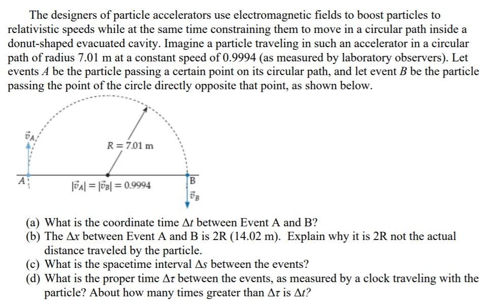 Solved The designers of particle accelerators use | Chegg.com