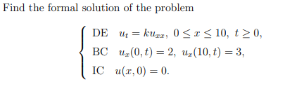 Find the formal solution of the problem | Chegg.com