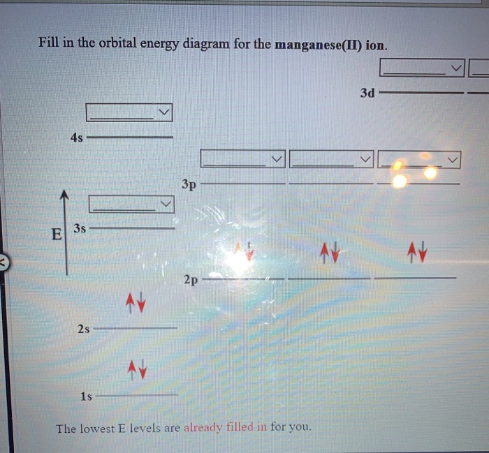 Solved Fill In The Orbital Energy Diagram For The Chegg