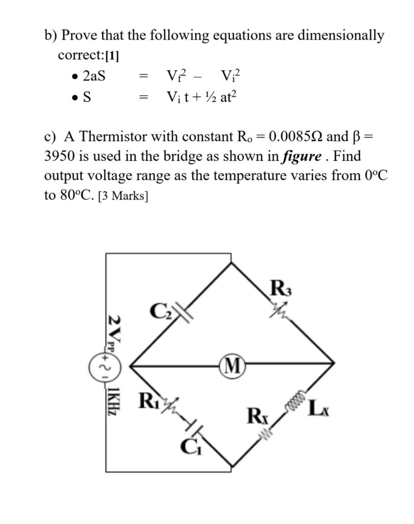 Solved B) Prove That The Following Equations Are | Chegg.com