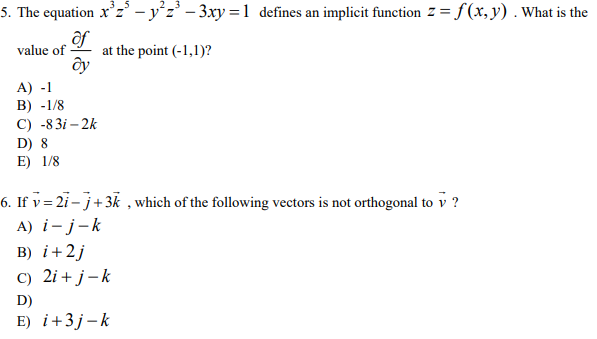 Solved 5 The Equation X Z Yz 3xy 1 Defines An Implicit F Chegg Com