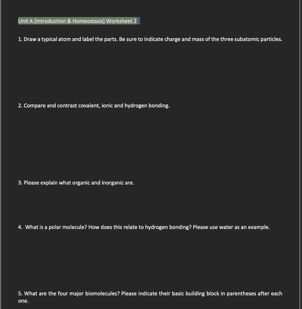 Introduction To Homeostasis Important Variables Within The Body