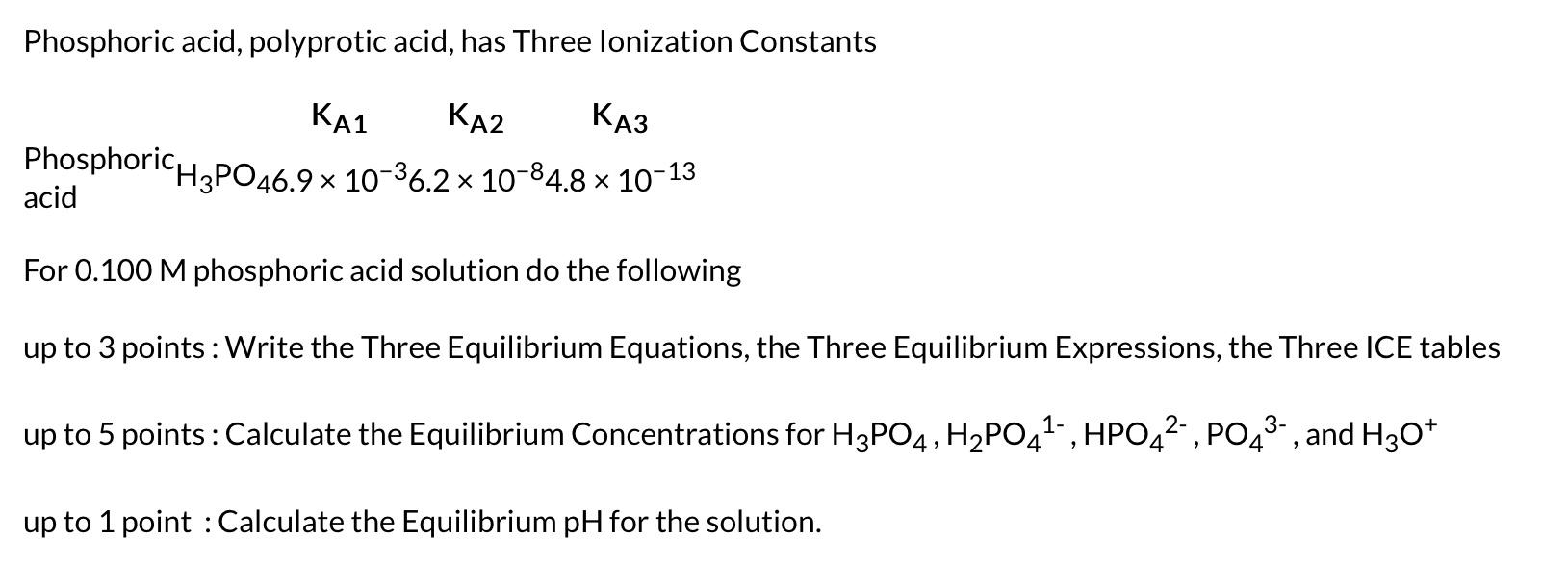Solved Phosphoric acid, polyprotic acid, has Three | Chegg.com