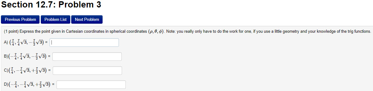 Solved Section 12.7: Problem 3 Previous Problem Problem List | Chegg.com