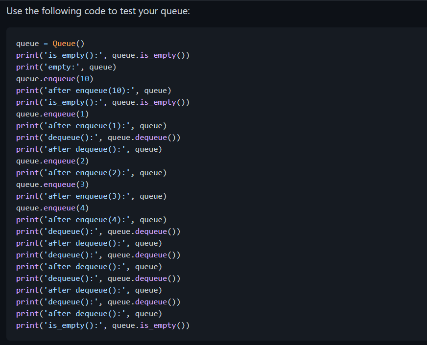 Solved In queue_impl.py, write a Python class ( Queue ) that | Chegg.com