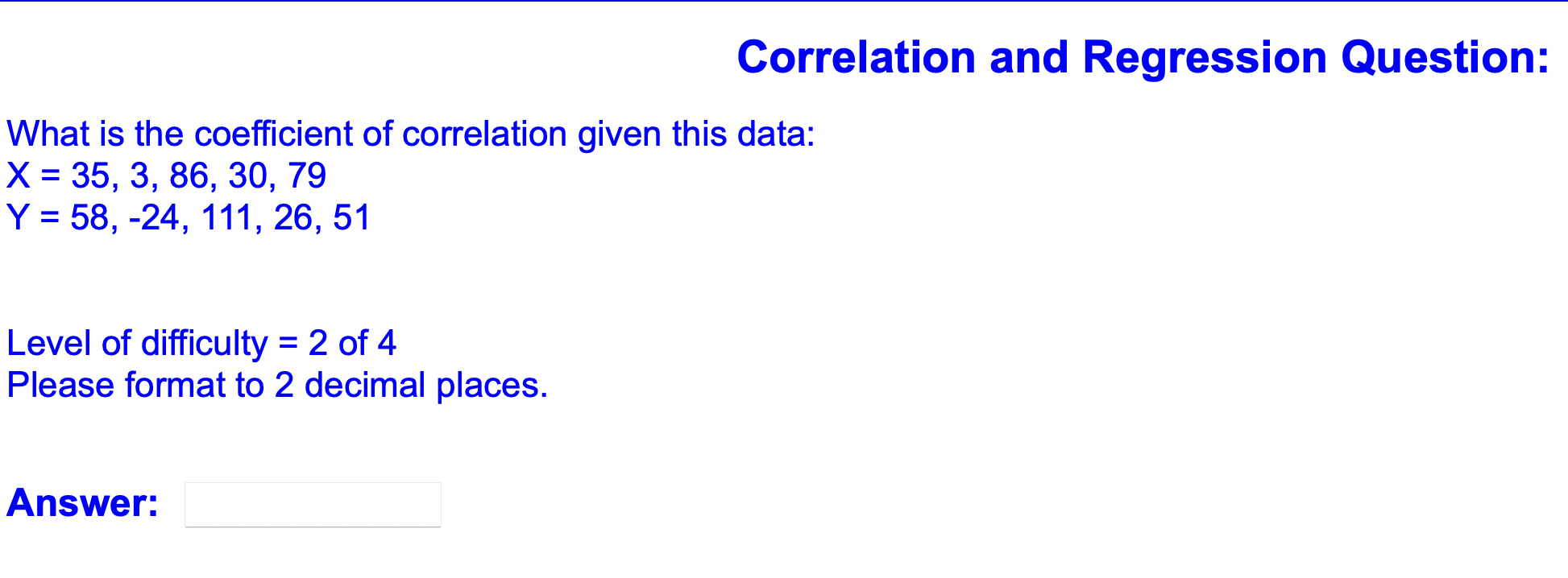 Solved Correlation And Regression Question: What Is The | Chegg.com