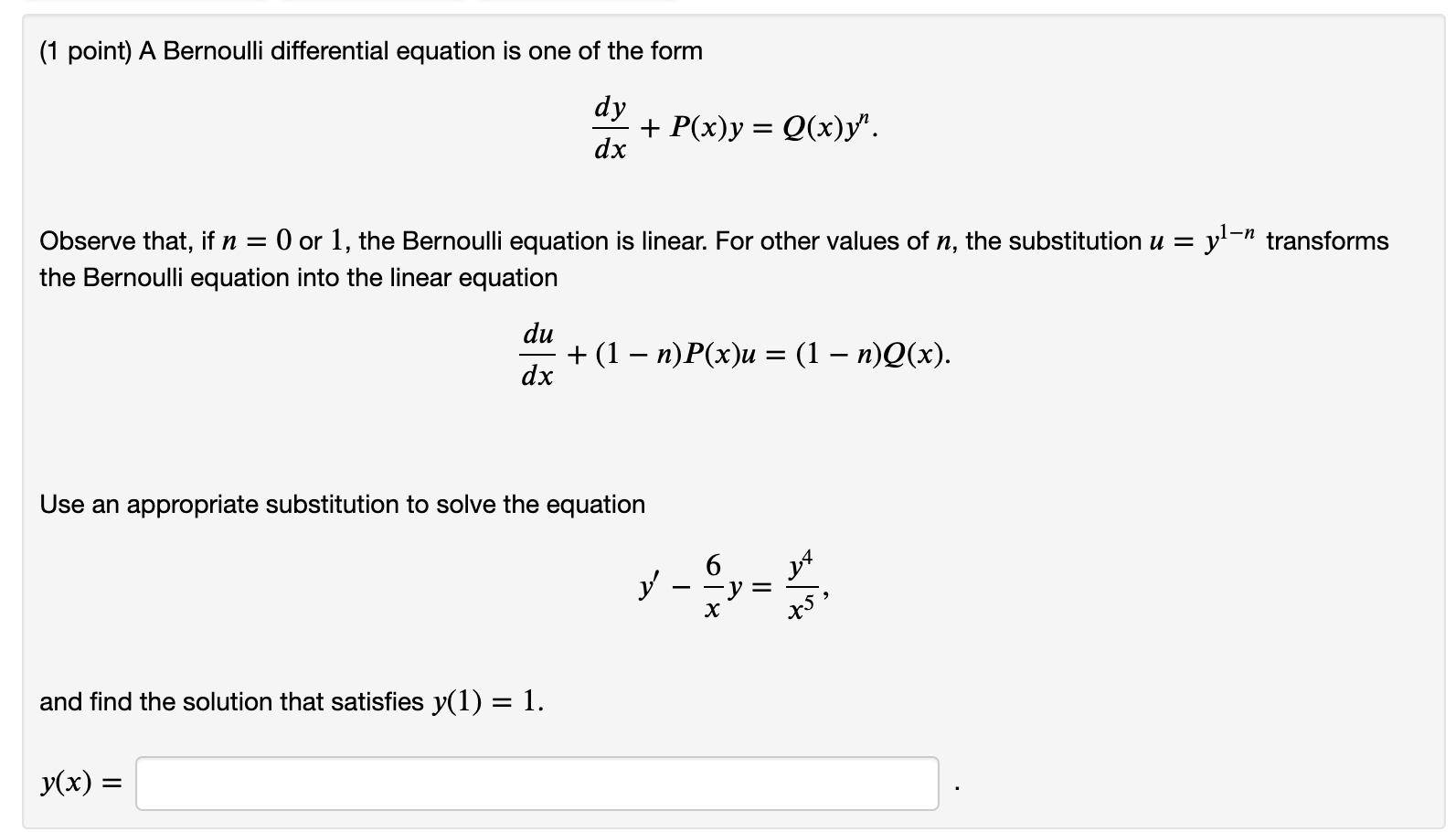 Bernoulli S Differential Equation