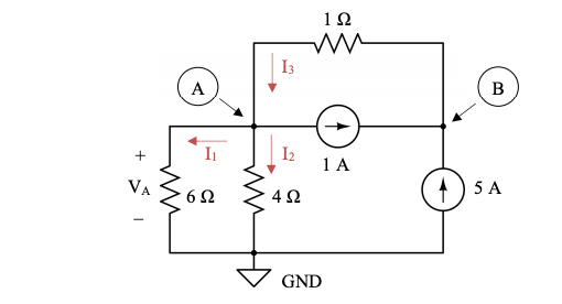 Solved Part a) Write the KCL equation at node A in terms of | Chegg.com