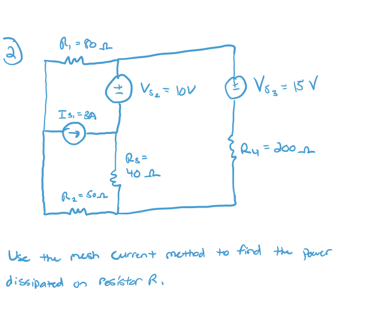 Solved Use the mesh current method to find the power | Chegg.com