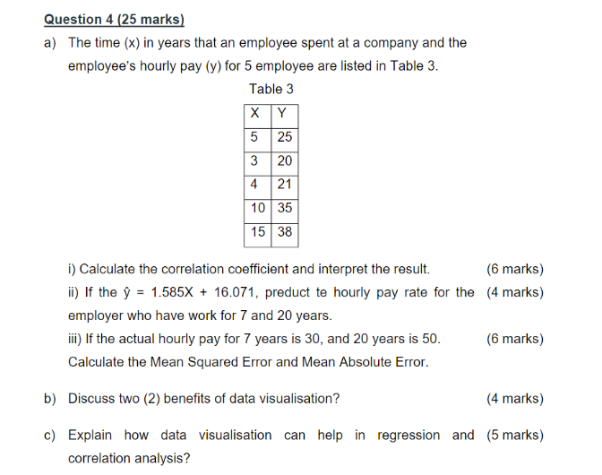 Solved a) The time (x) in years that an employee spent at a | Chegg.com