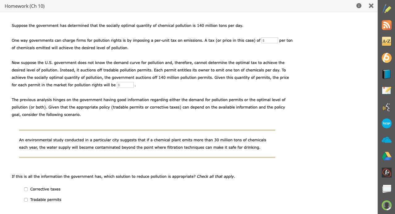 Solved Paper factories emit chemicals as a waste product. | Chegg.com