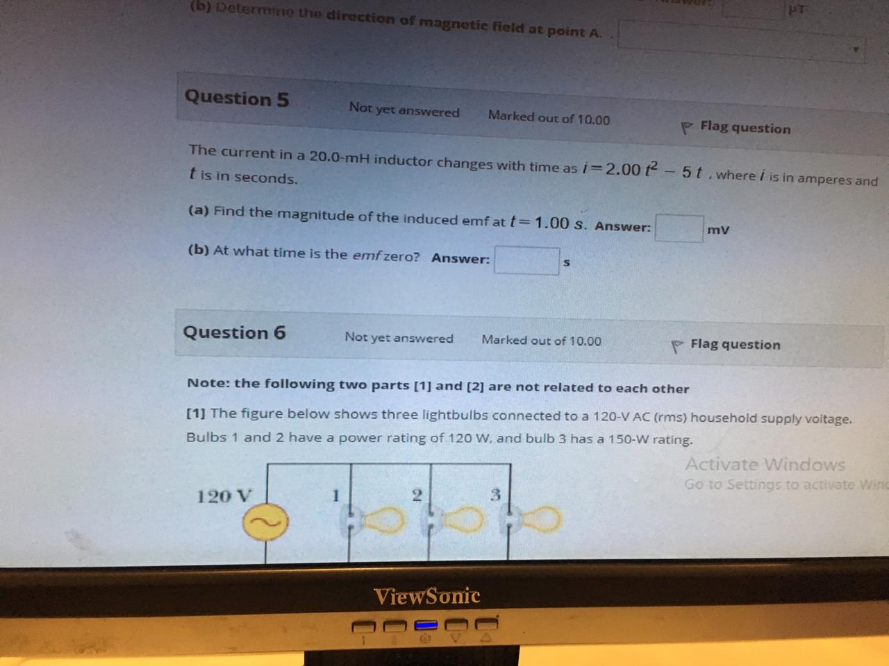 Solved (b) Determine the direction of magnetic field at | Chegg.com