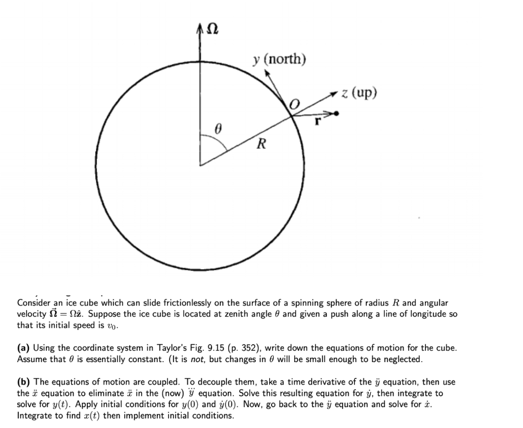 Solved 12 Y North Z Up 0 R Consider An Ice Cube Which Chegg Com